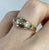 CZ 7 Stone Pave Set Band Ring 9ct 9k Yellow Gold - Size L