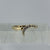 Diamond Wishbone Curve Ring 9ct 9K Yellow Gold - Size P