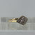 Diamond Cluster Ring 9ct 9k Yellow Gold  - Size L 1/2