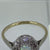 Antique Opal & Old Single Cut Diamond Halo Ring 950 & 18ct Yellow Gold - Size P