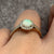 Opal & Diamond Halo Accent Ring 9ct 9k Yellow Gold - Size L