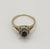 Sapphire & Diamond Halo Cluster Ring 9ct 9k Yellow Gold - Size L