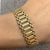 Fancy Tapered Watch Link Style Texture Detail Bracelet 9k 9ct Yellow Gold - 7.5"