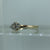 CZ Cluster Bypass Ring 14ct 14k Yellow Gold  - Size S