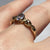 Blue Topaz & Diamond Braided Twist Ring 9ct 9k Yellow Gold  - Size P