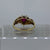 Ruby Heart Cut Twist Ring Diamond Accents 10ct 10k Yellow Gold - Size O 1/2