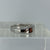 Garnet Solitaire Square Cut Band Ring 9ct 9K White Gold - Size N