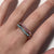 Rhodolite Garnet & Blue Topaz Unique Wave Ring 9ct 9k Yellow Gold - Size Q