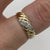 Diamond Croissant Band Ring 9ct 9k Yellow Gold - Size M