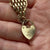 Heart Padlock Twist Gate Chain Bracelet 9ct 9k Yellow Gold - 7"