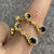 Sapphire & Diamond Cluster Drop Stud Earrings 18ct 18k Yellow Gold