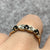 Sapphire & Diamond Foliate Design Ring 9ct 9k Yellow Gold - Size K