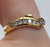 Diamond Wishbone Style Half Eternity Ring 18ct 18k Yellow Gold  - Size L