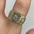 Diamond Illusion Set Square Signet Ring 9ct 9k Yellow Gold  - Size O