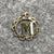 M Initial Pendant With Scalloped Frame 9ct 9k Yellow Gold