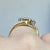 Antique Art Deco Diamond Bypass Platinum Set Ring 18ct 18k Yellow Gold - Size K