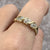 Diamond Cluster Twisted Croissant Style Ring 9ct 9k Yellow Gold - Size P