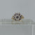 CZ Daisy Flower Ornate Cluster Heart Shoulder Ring 9ct 9k Yellow Gold - Size M