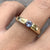 Iolite Solitaire Tension Set Ring 9ct 9k Yellow Gold - Size N