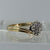 Diamond Cluster Crossover Bypass Ring 9ct 9k Yellow Gold  - Size K 1/2