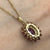 Ruby & Diamond Halo Pendant 9ct 9k Yellow Gold