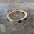 White Spinel & Synthetic Sapphire Half Eternity Ring 9ct 9k Yellow Gold - Size M