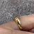 Diamond & Flame Fusion Ruby Antique Ring 18ct 18k Yellow Gold - Size M 1/2