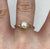 Pearl Bezel Set Solitaire Ring 9ct 9k Yellow Gold - Size O