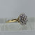 Diamond Cluster Tiered Ring 9ct 9k Yellow Gold - Size S 1/2