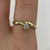 Diamond Solitaire Bypass Ring 9ct 9k Yellow Gold - Size O