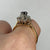 Diamond & Sapphire Daisy Flower Cluster Ring 9ct 9k Yellow Gold  - Size T