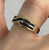 Sapphire Channel Set Twist Crossover Ring 9ct 9k Yellow Gold  - Size K