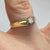 Diamond Solitaire .20ct High Shoulder Retro Ring 18ct 18k Yellow Gold - Size M