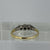 Antique Diamond .13ct Platinum Set Trilogy Ring 18ct 18k Yellow Gold - Size N