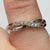 Diamond Pave Set Twist Ring 9ct 9k White Gold - Size L