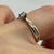 Diamond .15ct Solitaire Two Tone Ring 9ct 9k Yellow Gold - Size K