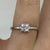 Diamond .30ct Princess Cut Cluster Engagement Ring 18ct White Gold - Size K 1/2