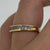 Champagne Diamond .25ct Half Eternity Band Ring 9ct 9k Yellow Gold - Size L 1/2