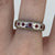 Ruby & Diamond Band Ring 9ct White Gold - Size N