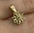 Green CZ Daisy Flower Pendant 18ct 18k Yellow Gold