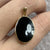 Onyx Cabochon Bezel Set Pendant 9ct 9k Yellow Gold