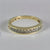 Champagne Diamond .25ct Half Eternity Band Ring 9ct 9k Yellow Gold - Size L 1/2