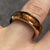 Amber Band Ring 9ct 9k Yellow Gold - Size N