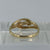 Diamond Twist Design Ring 9ct 9k Yellow Gold  - Size P