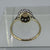 Antique Opal & Old Single Cut Diamond Halo Ring 950 & 18ct Yellow Gold - Size P