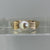 Retro Pearl Flat Embossed Shoulder Ring 9ct 9k Yellow Gold  - Size L