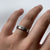 Wedding Band With Texture Detail Ring 9ct 9k White Gold - Size M