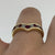 Ruby & Diamond Wishbone Ring 9ct 9k Yellow Gold - Size K