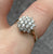 CZ Fancy Flower Cluster Ring 9ct 9k Yellow Gold - Size M