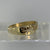 Greek Key Crossover Cubic Zirconia Accents Ring 14ct 14K Yellow Gold - Size R